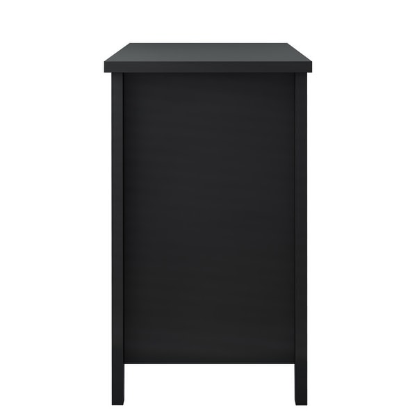 Black 6 Drawer Double Dresser Bedroom Storage Cabinet - - 36966266