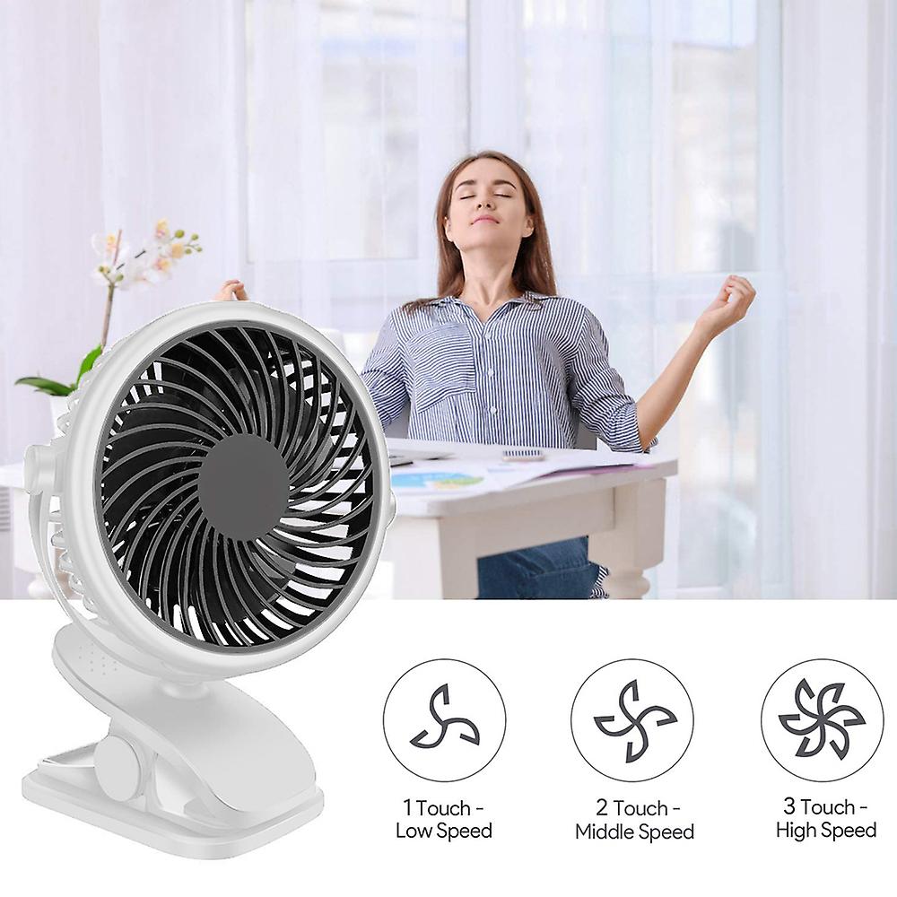 Rechargeable Small Fan - Black And Whitehousehold Products