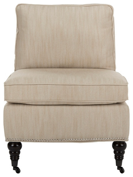 Dan Slipper Chair Off White   Traditional   Armchairs And Accent Chairs   by V.S.D Furniture  Houzz