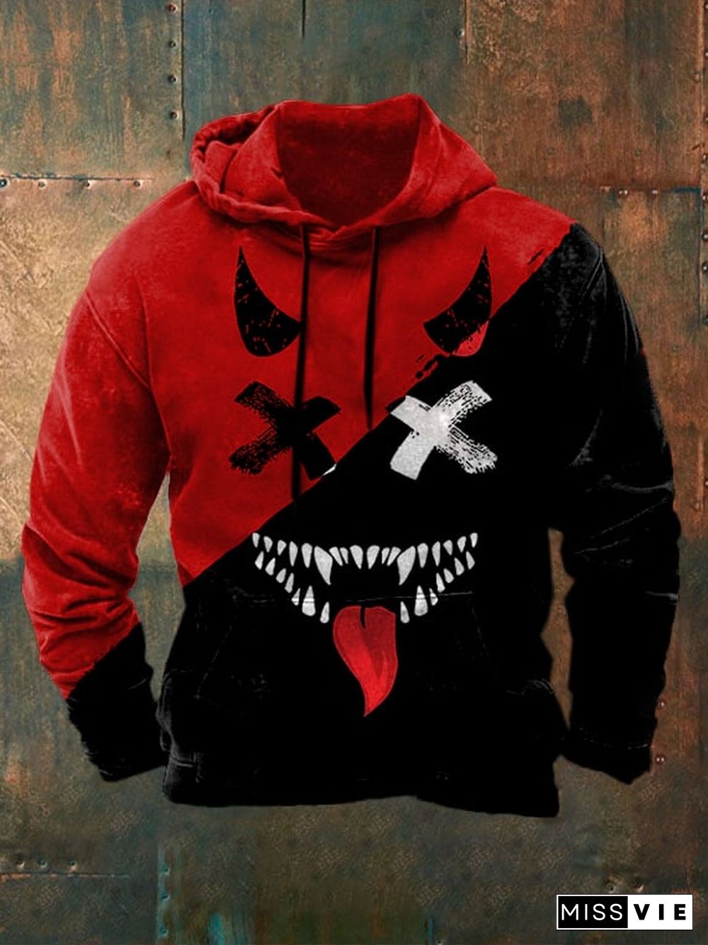 Men's Halloween Print Casual Hoodie