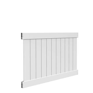 Barrette Outdoor Living Washington 4 ft. H x 6 ft. W White Vinyl Un-Assembled Fence Panel 73014715