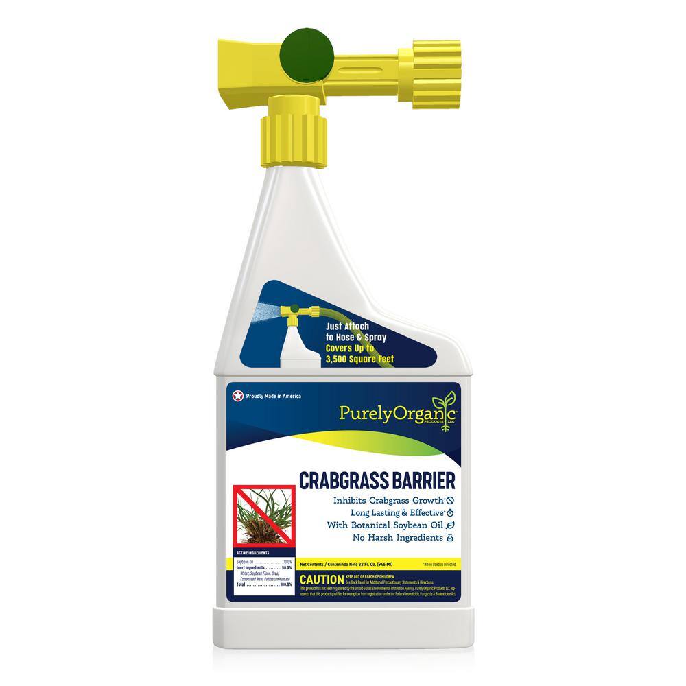 Purely Organic Products LLC Pure Defense Crabgrass Barrier 32oz. Hose End Lawn Crabgrass Preventer CBPDJRDK1