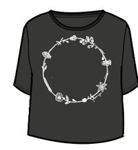 Daisy Chain Recycled Cotton T-Shirt - Black