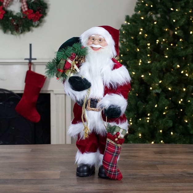 Northlight 2 x27 Standing Santa Christmas Figure With Presents