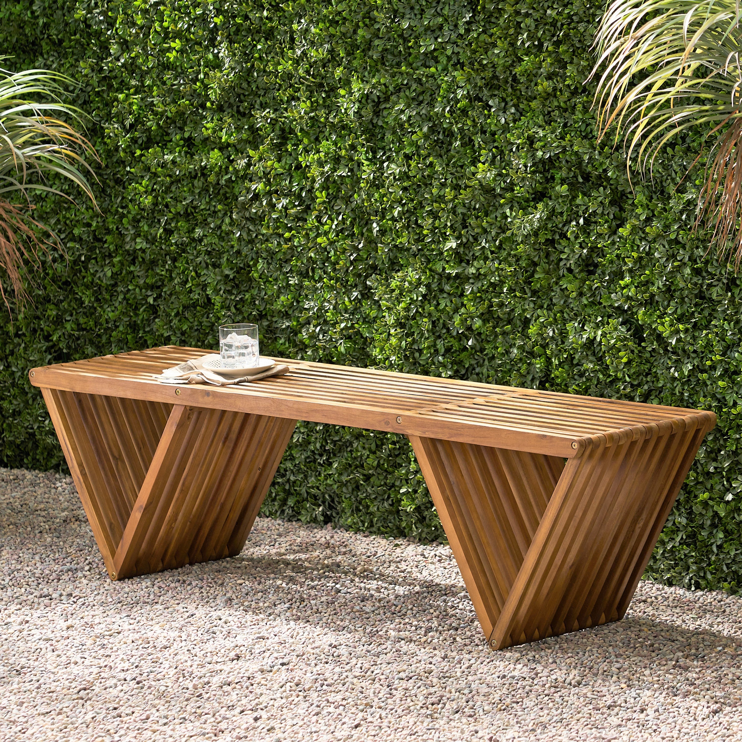 Esme Outdoor Acacia Wood Bench