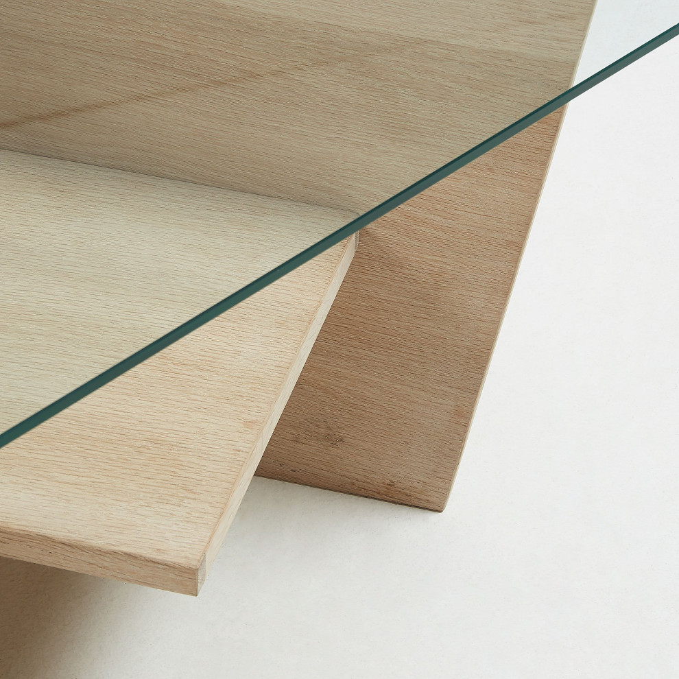 Geometric Oak Coffee Table  La Forma Balwind   Contemporary   Coffee Tables   by Oroa   Distinctive Furniture  Houzz