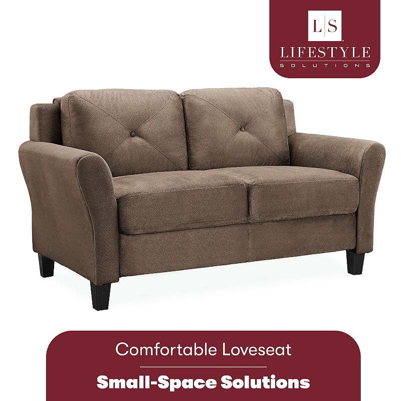 Lifestyle Solutions Hartford Rolled Arm Loveseat