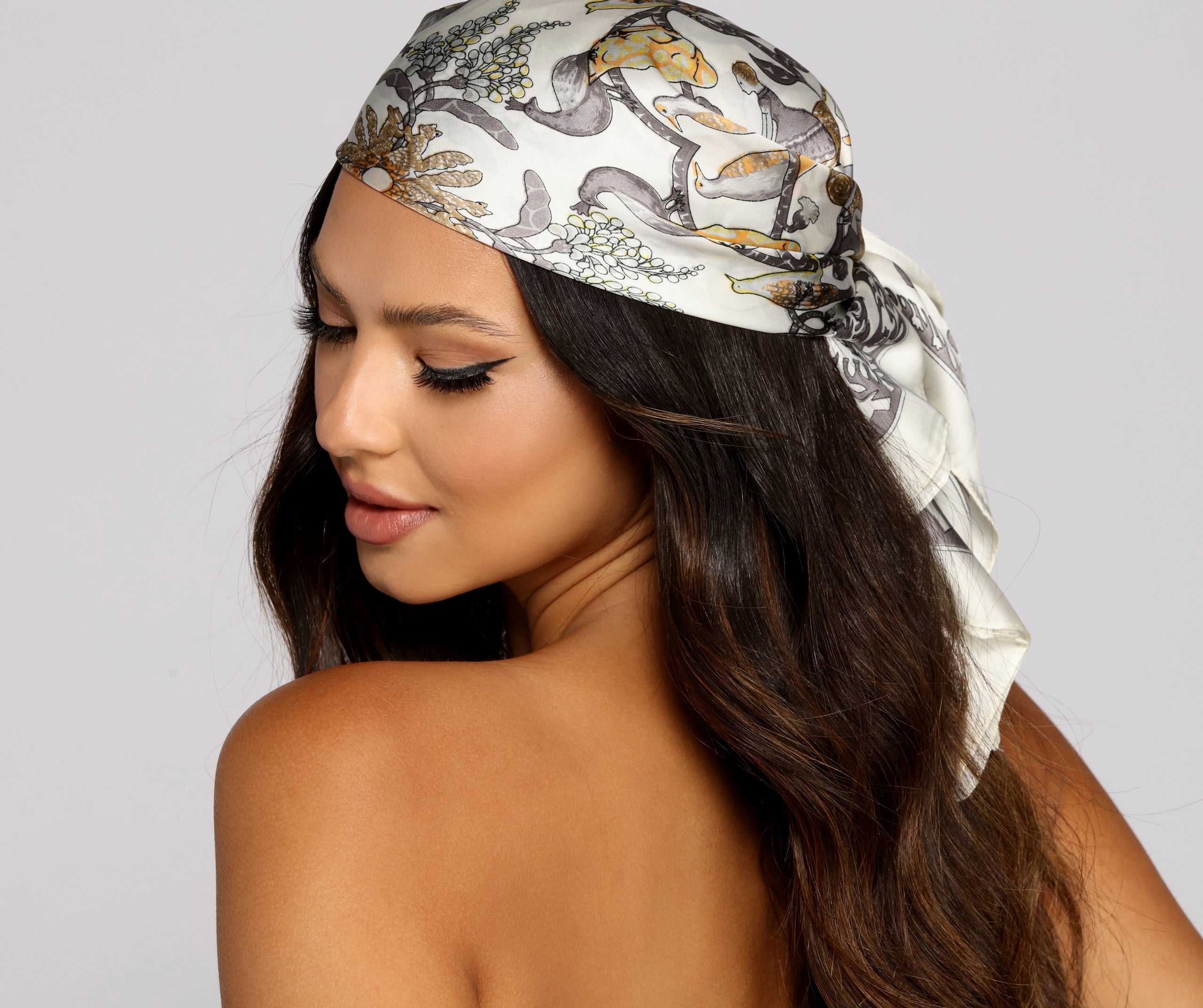 Bohemian Beauty Satin Paisley Scarf