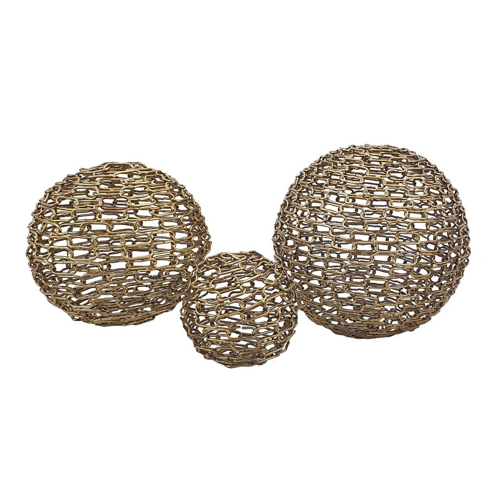 A B Home   Chain Deco Balls   Set of 3