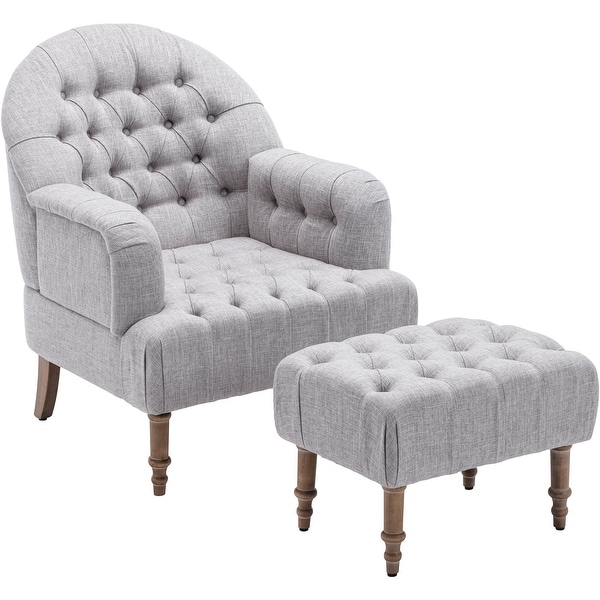 Elegant Accent Chair， Button-Tufted Upholstered Chair Set