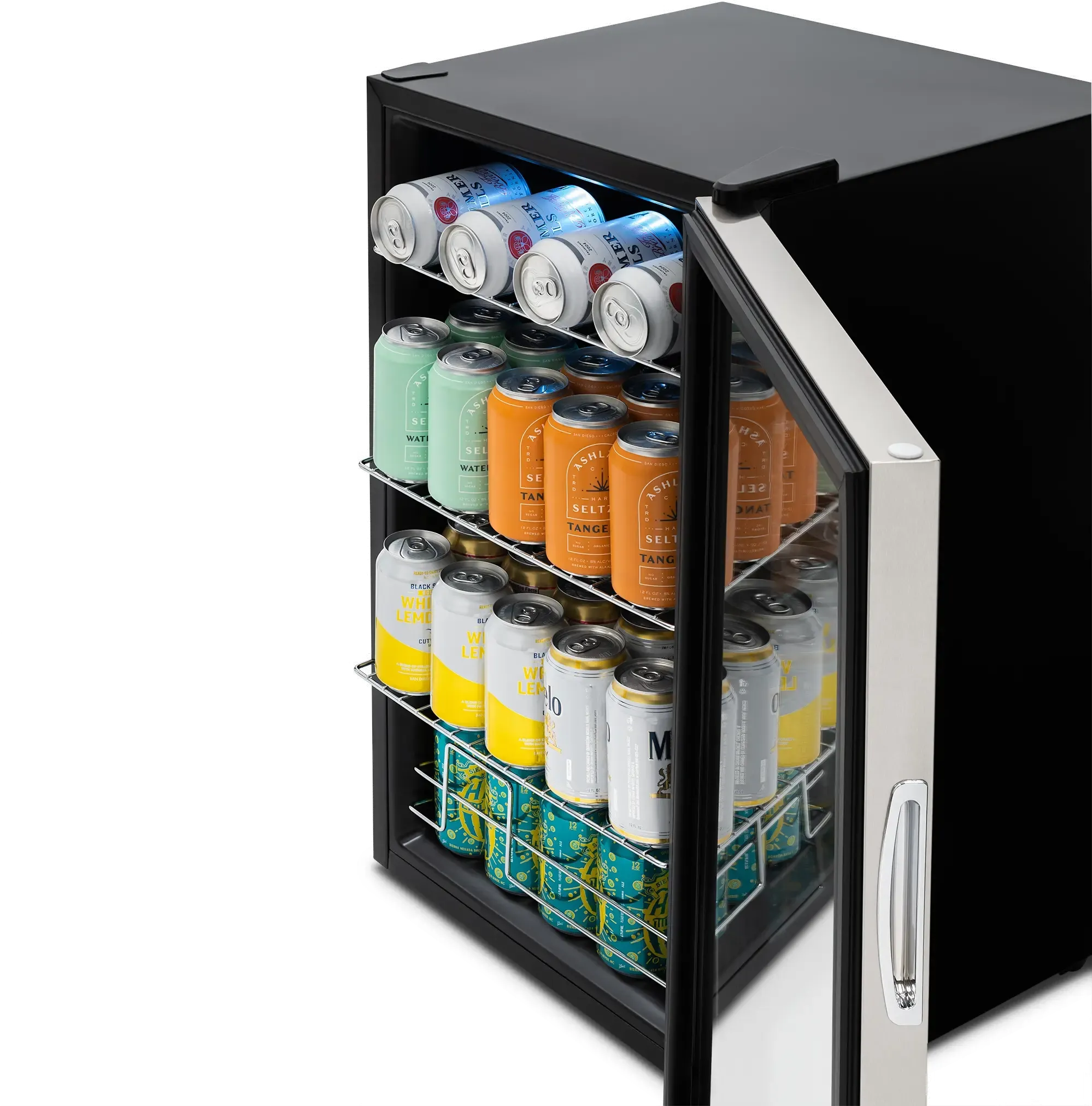 NewAir 100 Can Beverage Fridge - Stainless Steel