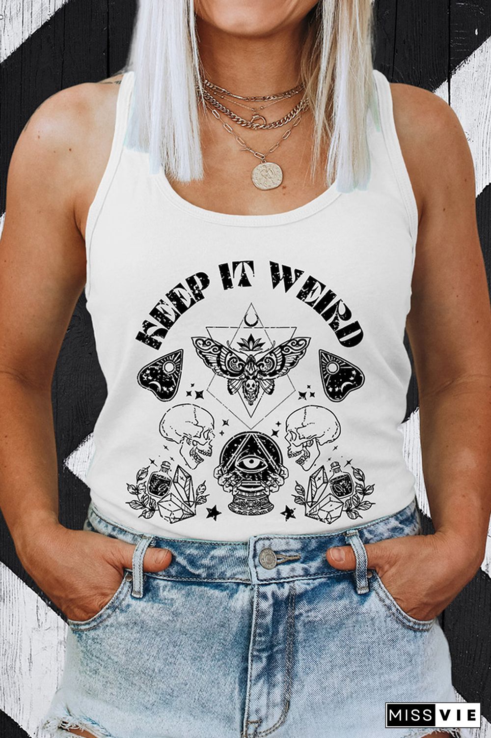 Keep It Weird Graphic Tank Top