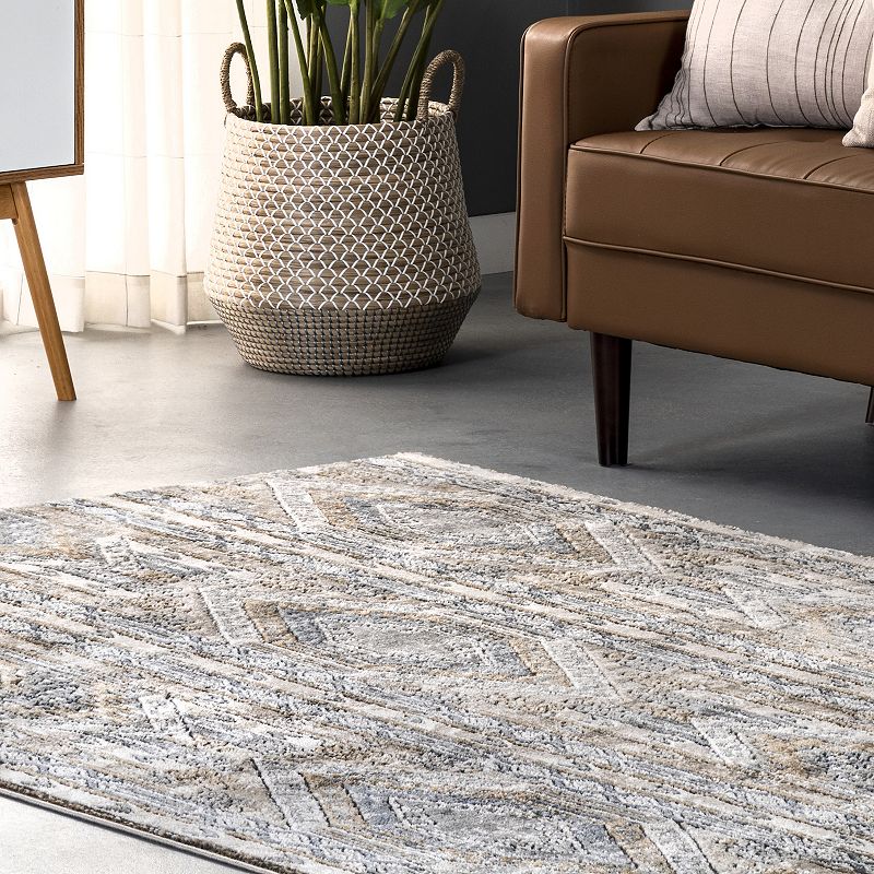 nuLOOM Jessenia Diamond Stripes Tribal Area Rug