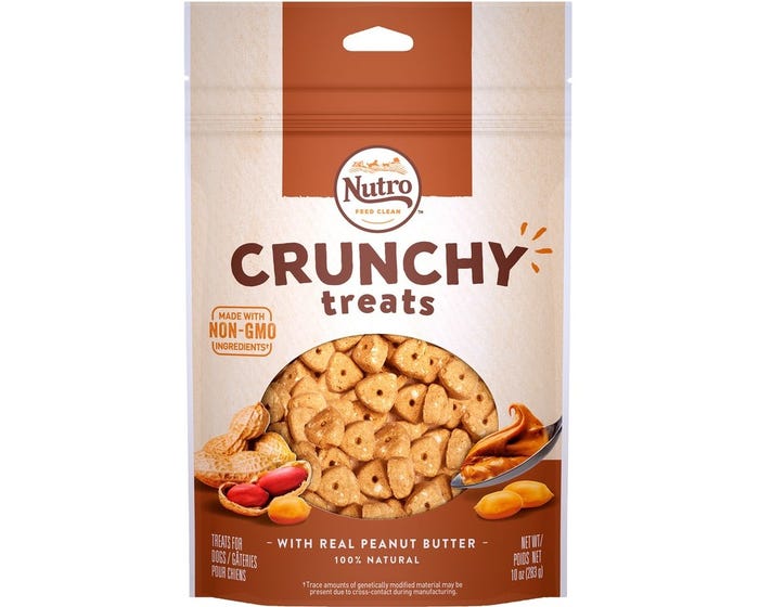 Nutro™ Crunchy Treats for Dogs with Real Peanut Butter， 10 oz. Pouch