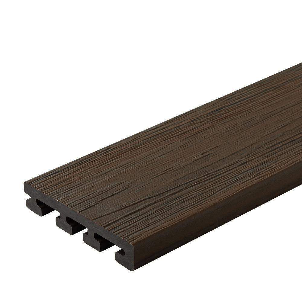 FORTRESS Infinity IS 1 in. x 6 in. x 8 ft. Tiger Cove Brown Composite Starter Deck Boards (2-Pack) 242060801