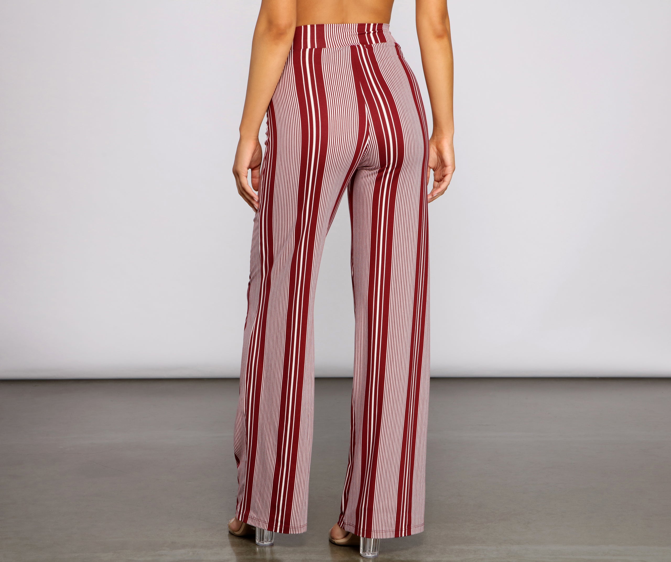 Sassy Striped Wide-Leg Pants