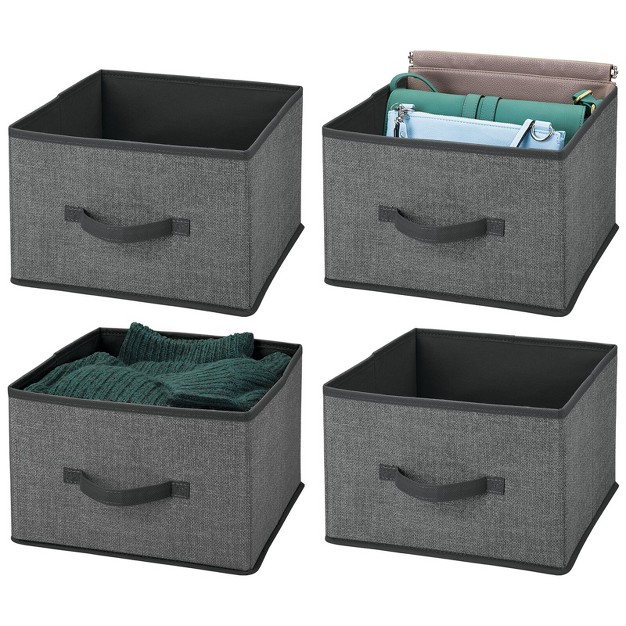 Mdesign Foldable Fabric Bin For Cube Organizer