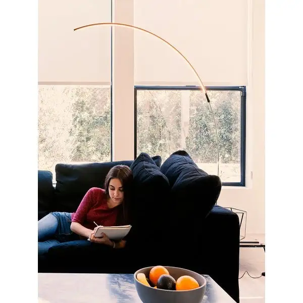 Brightech Sparq Arc LED Floor Lamp - Black.