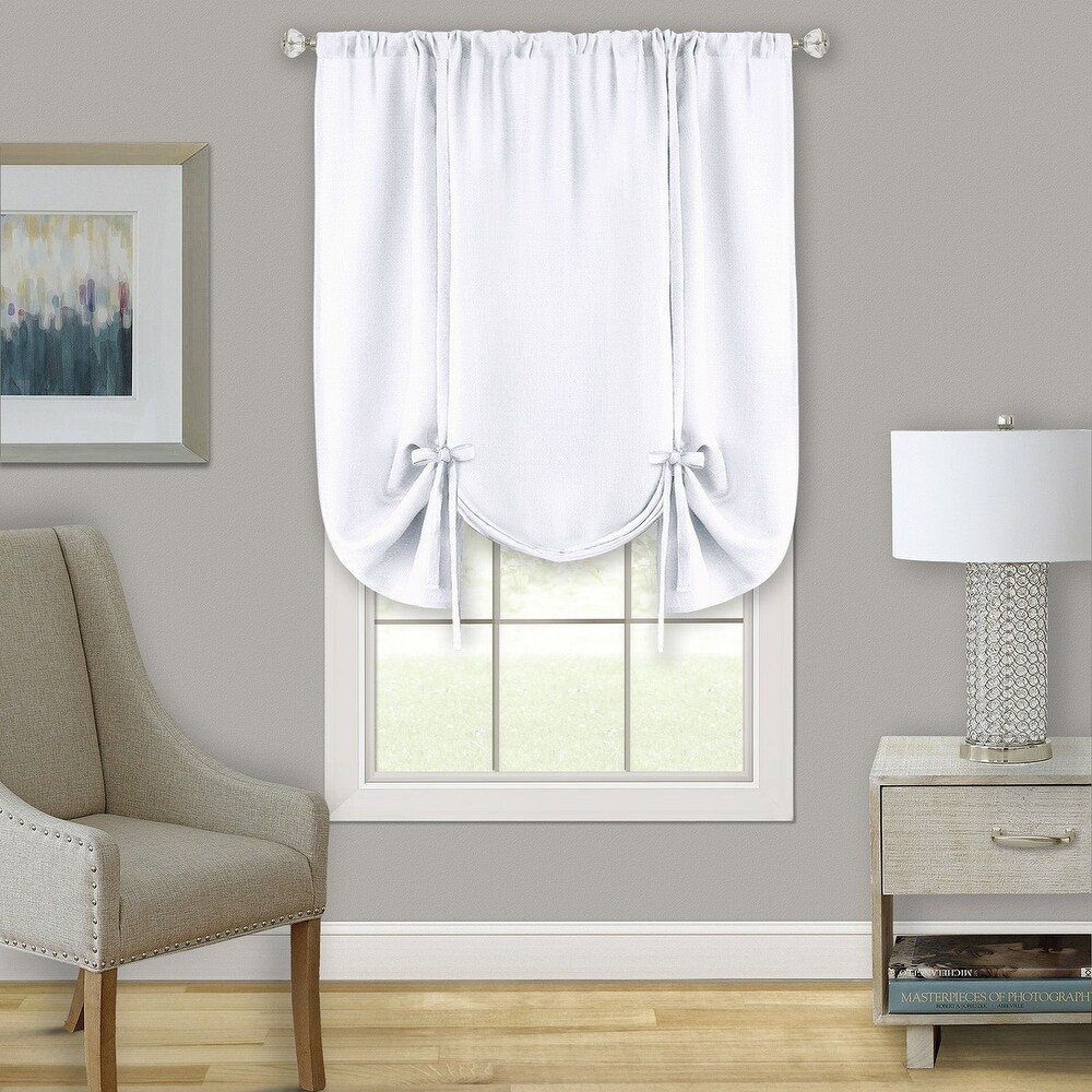 Darcy Decorative Tie Up Window Shade Curtain  58x63 Inches