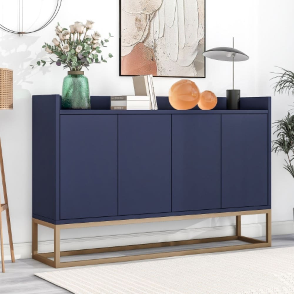 Modern Glam 4 Doors Storage Sideboard Accent Buffet Cabinet for Dining Room  Kitchen