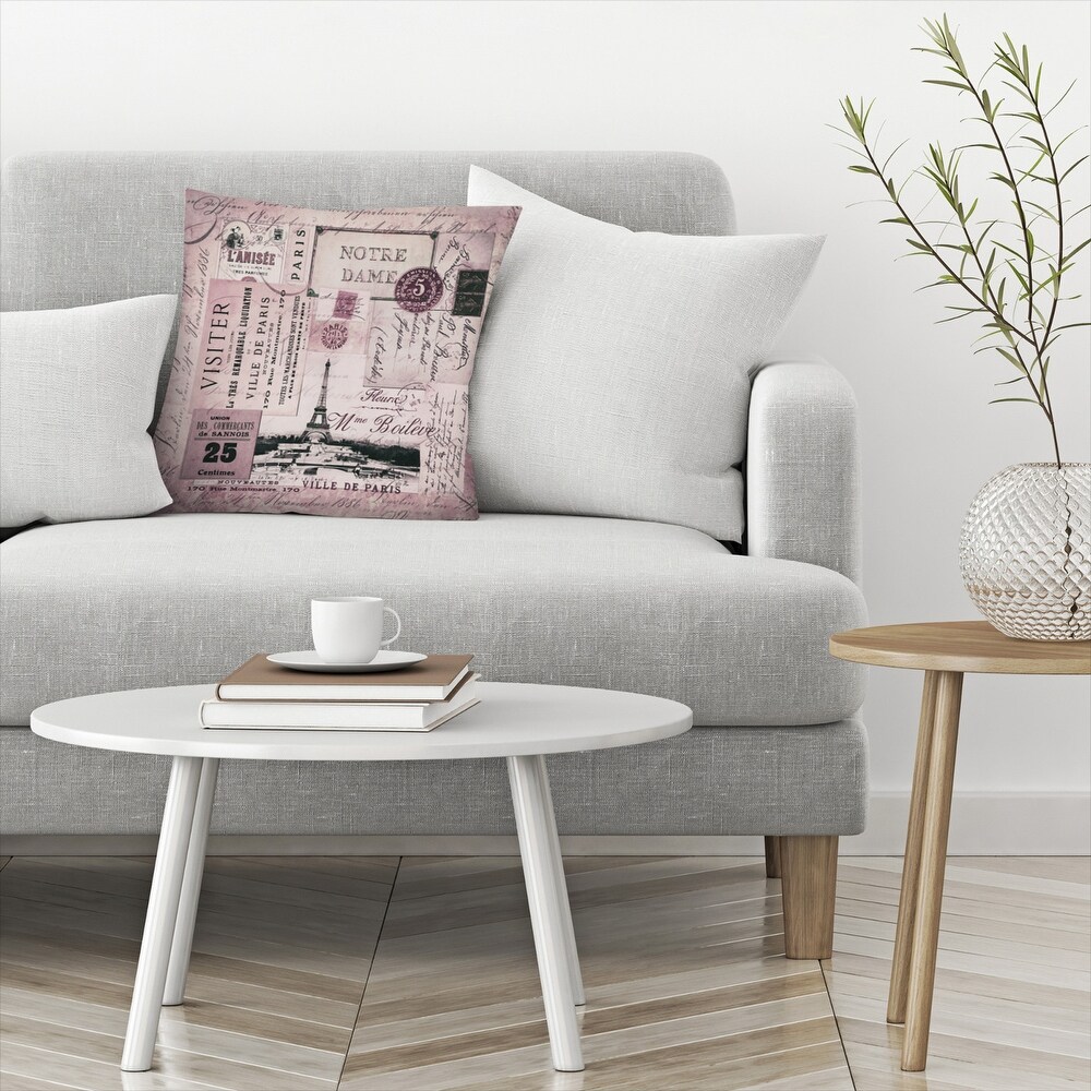 Nostalgic Paris   Decorative Throw Pillow