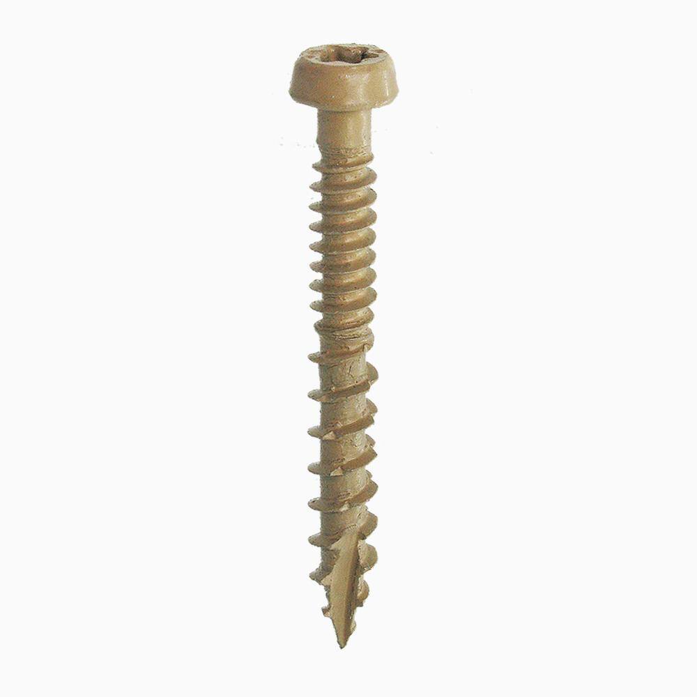 Deckmate #8 x 1-58 in. Coarse Tan Polymer-Plated Steel Star-Drive Composite Deck Screws (1 lb. per Box) N158CST1