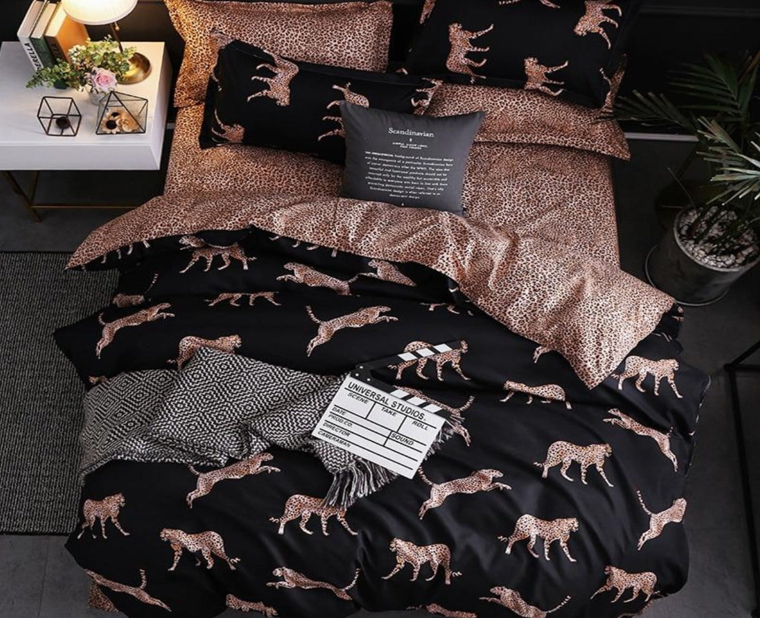 Duvet Cover Leopard Printing Bedding Set