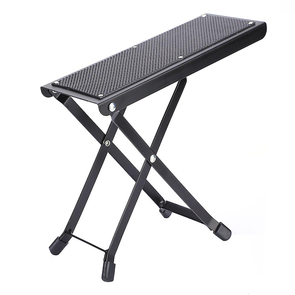 4 positions Anti slip Adjustable Folding Metal Guitar Foot Rest Stool Pedal Stand