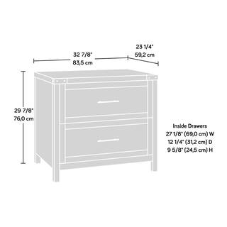 SAUDER Bridge Acre Orchard Oak Decorative Lateral File Cabinet with 2-Drawers 427327