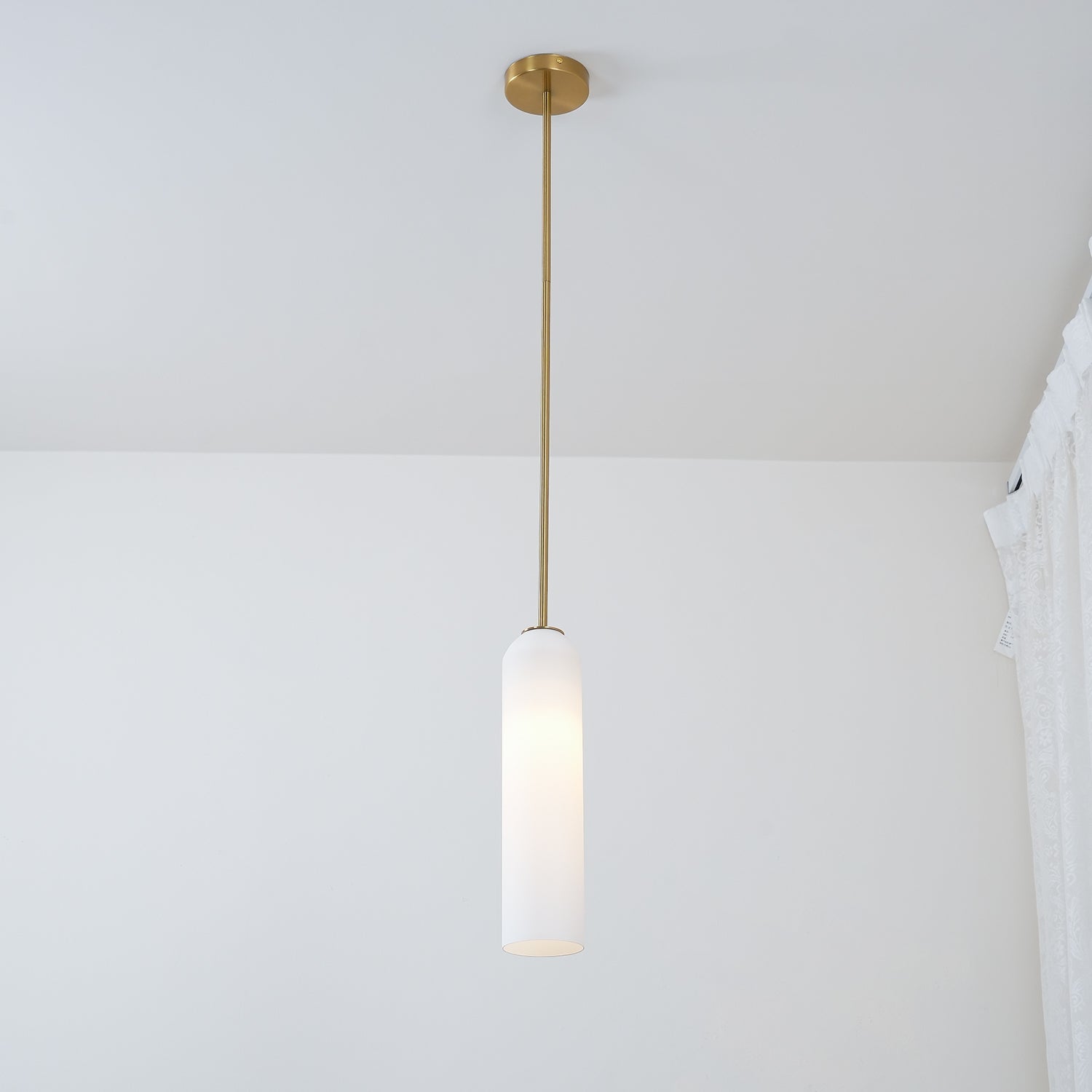 Long Tube Glass Pendant Light