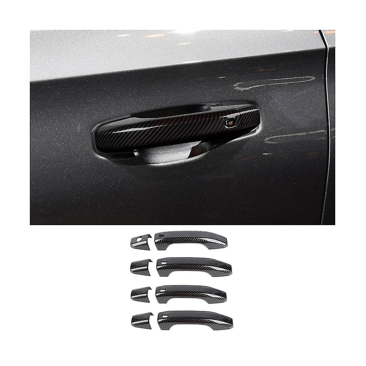 Car Side Door Handles Trim Cover For 2020-2023 2021-2023 - Abs Carbon Fiber