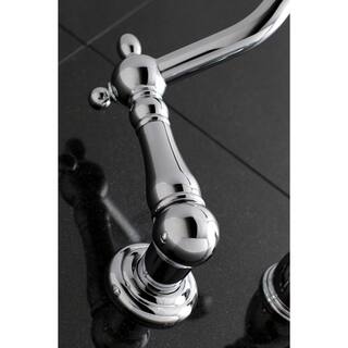 Kingston Brass Heritage 2-Handle Wall Mount Roman Tub Faucet in Polished Chrome HKS1021PL