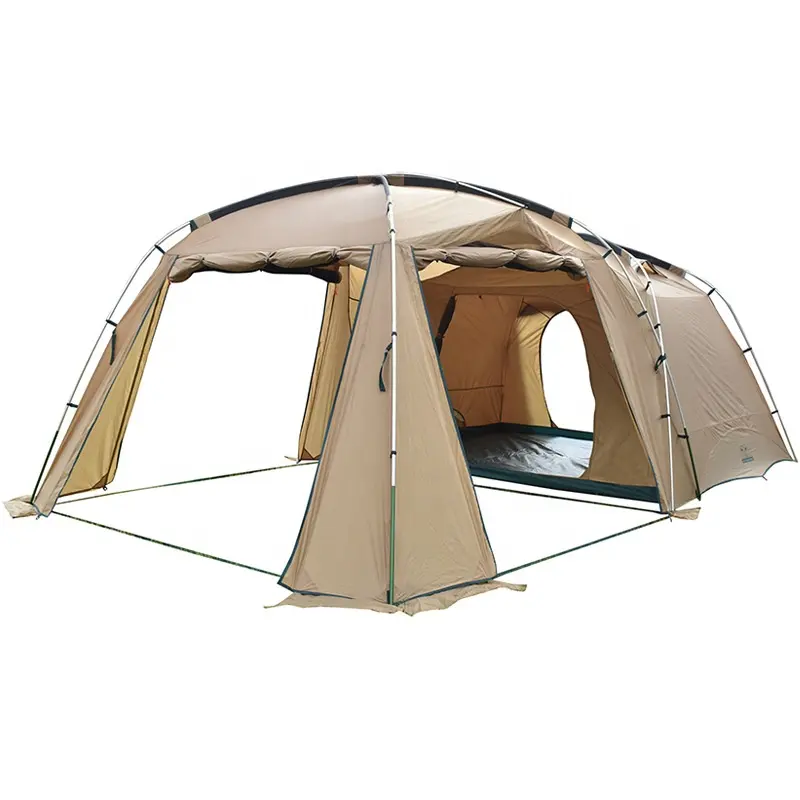 Wholesale Large Double Layer 5 8 Person Wind Resistant Waterproof Outdoor Camping Family Camping Cabin Tent For Party Wedding