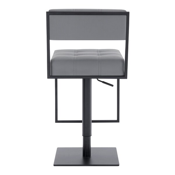 Michele Modern Faux Leather and Metal Adjustable Barstool