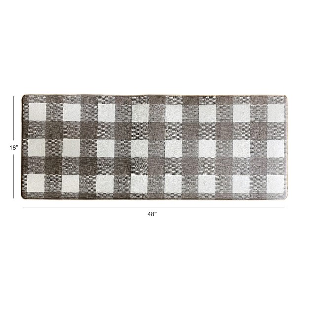 Farmhouse Living Buffalo Check Rustic Comfort Anti Fatigue Kitchen Mat Elrene Home Fashions