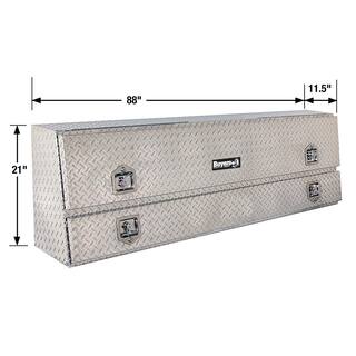 Buyers Products Company 88 Diamond Plate Aluminum Low Profile Crossbed Truck Tool Box 1705650