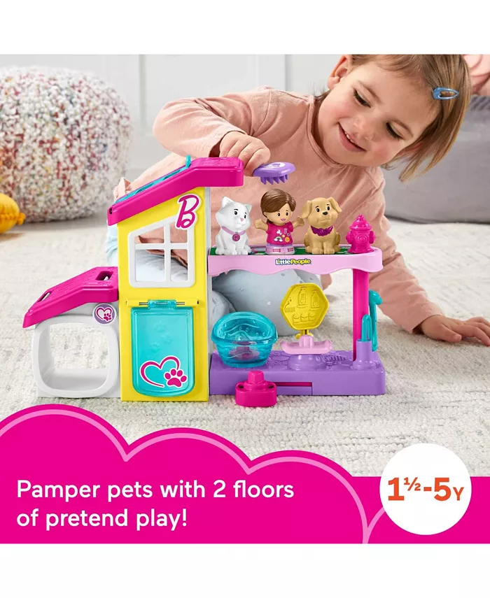 Fisher Price Little People Barbie Play and Care Pet Spa Musical Toddler Playset  Set