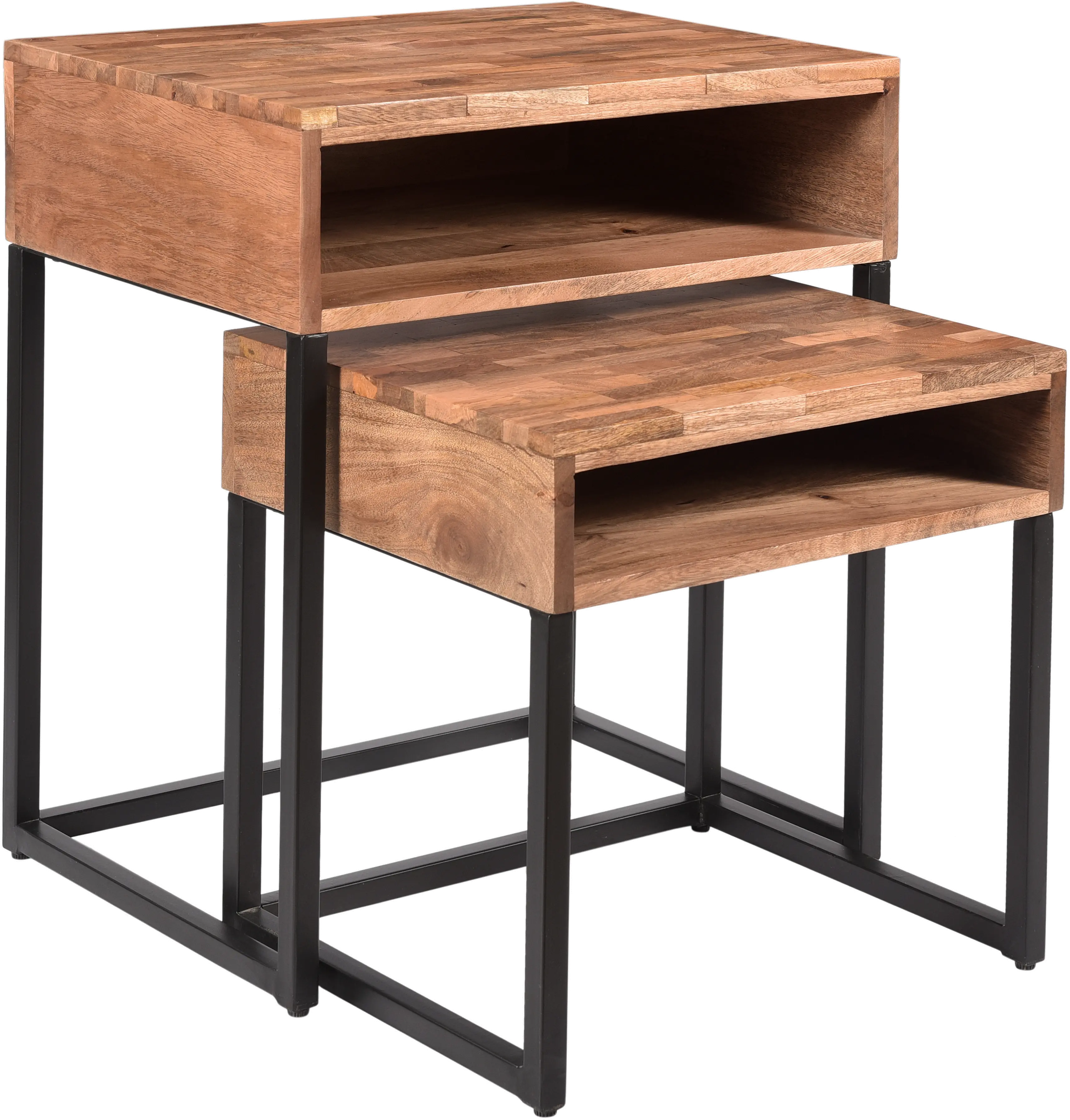 Barker Natural Wood Nesting Tables