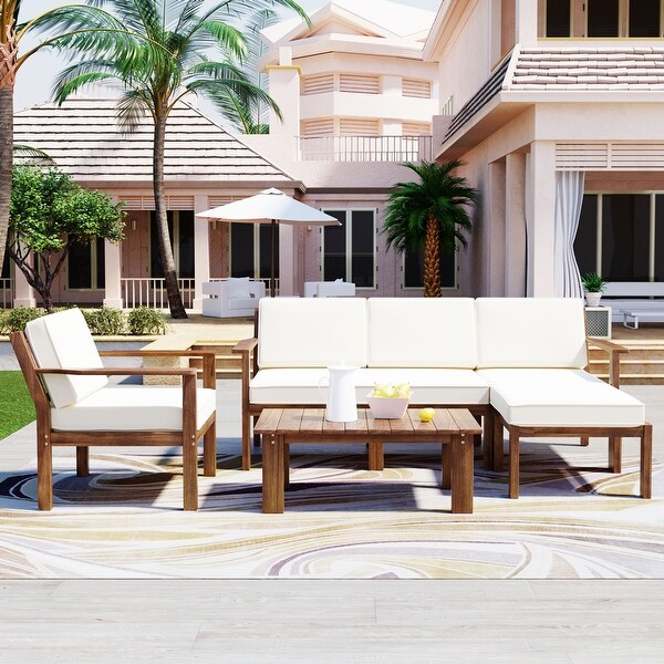 MultiPerson Sofa Set with A Small Table，Suitable for Gardens，Backyards and Balconies