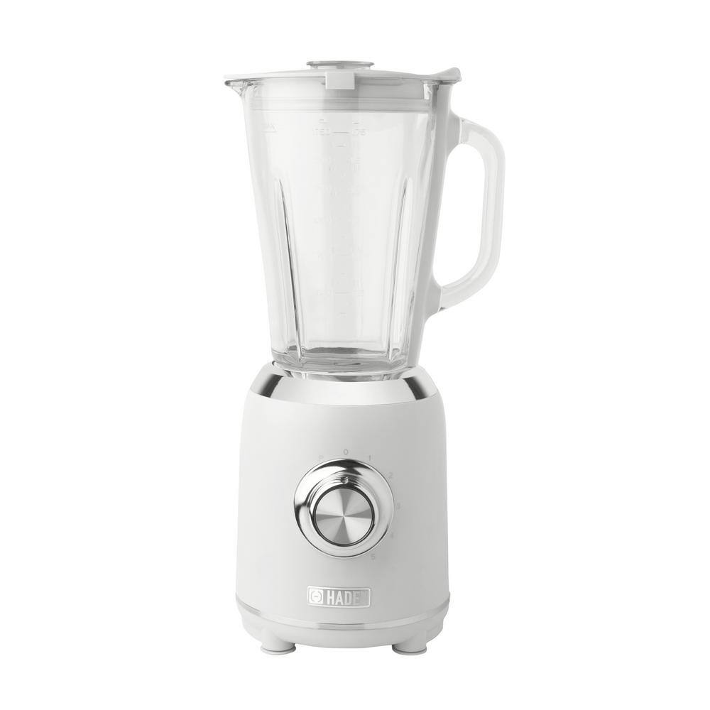 HADEN Heritage 56 oz. 5-Speed Ivory White Blender with Dual Safety Lock Jug 75062