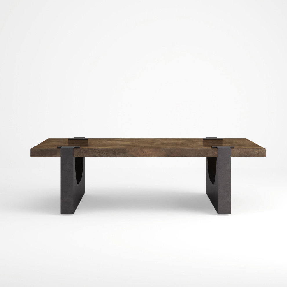 Arco Burned Brass   Industrial   Coffee Tables   by iAtelier Services Corp.  Houzz