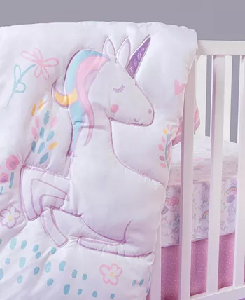 Trend Lab Sammy and Lou Sweet Unicorn 4 Piece Crib Bedding Set