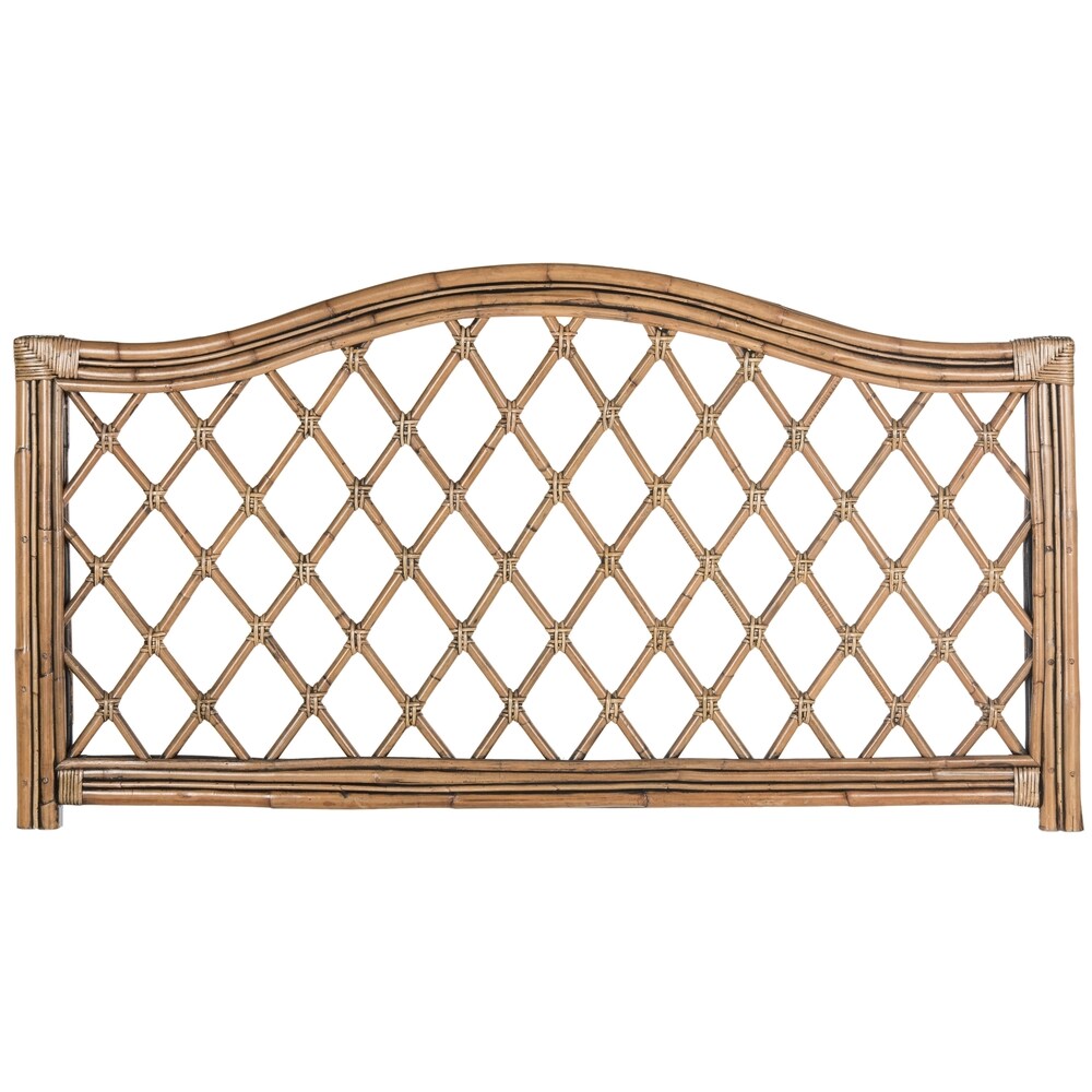 SAFAVIEH Gabrielle Brown/ Multi Rattan Wicker Trellis Headboard (Full)