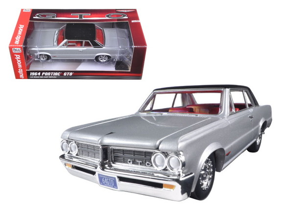 Autoworld AW24007  1964 Pontiac GTO Silvermist Gre...