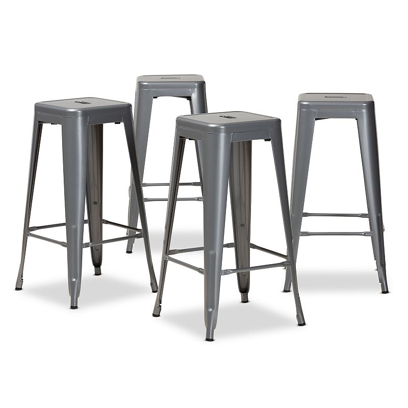 Baxton Studio Horton Bar Stool 4-piece Set