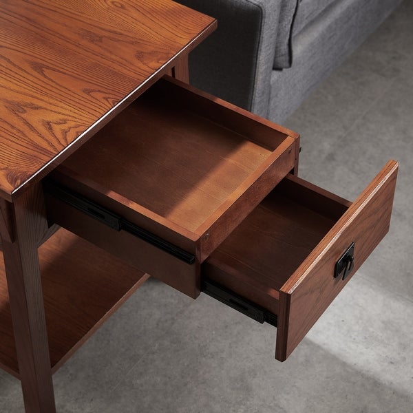 Leick Home Mission End Table with Drawer