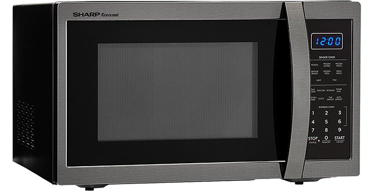 Sharp 1.4 Cu. Ft. Black Stainless Steel Countertop Microwave Oven