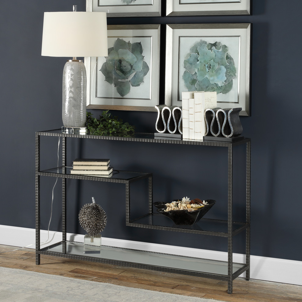 Leo Industrial Console Table   Contemporary   Console Tables   by Ownax  Houzz