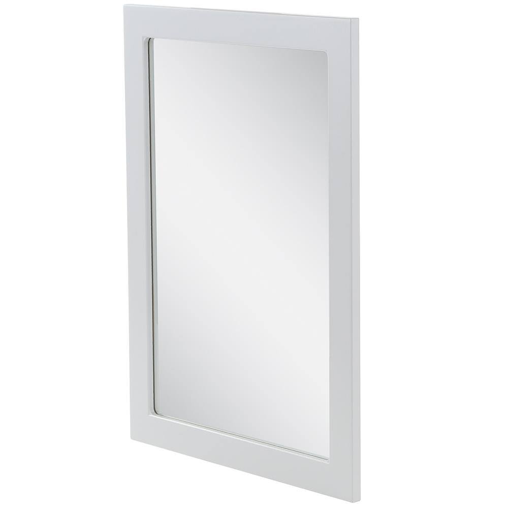 Glacier Bay Lancaster 19.75 in. W x 26.87 in. H Framed Wall Mirror in Pearl Gray LCWM20-PG