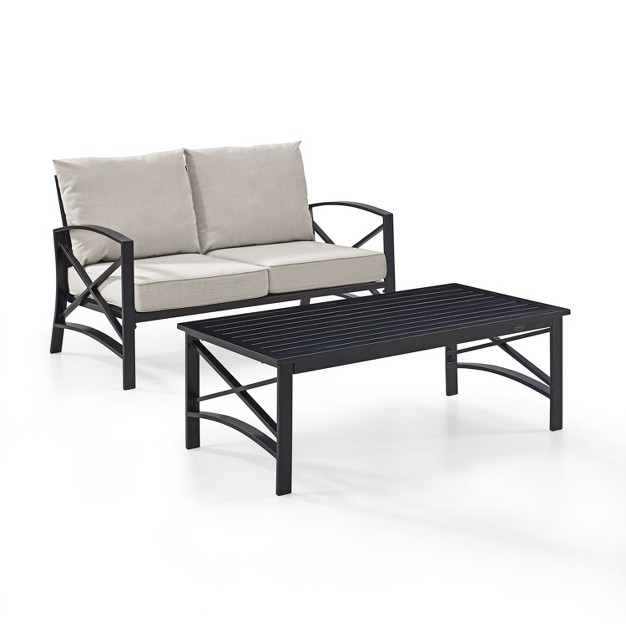 Crosley 2pc Kaplan Outdoor Patio Conversation Set